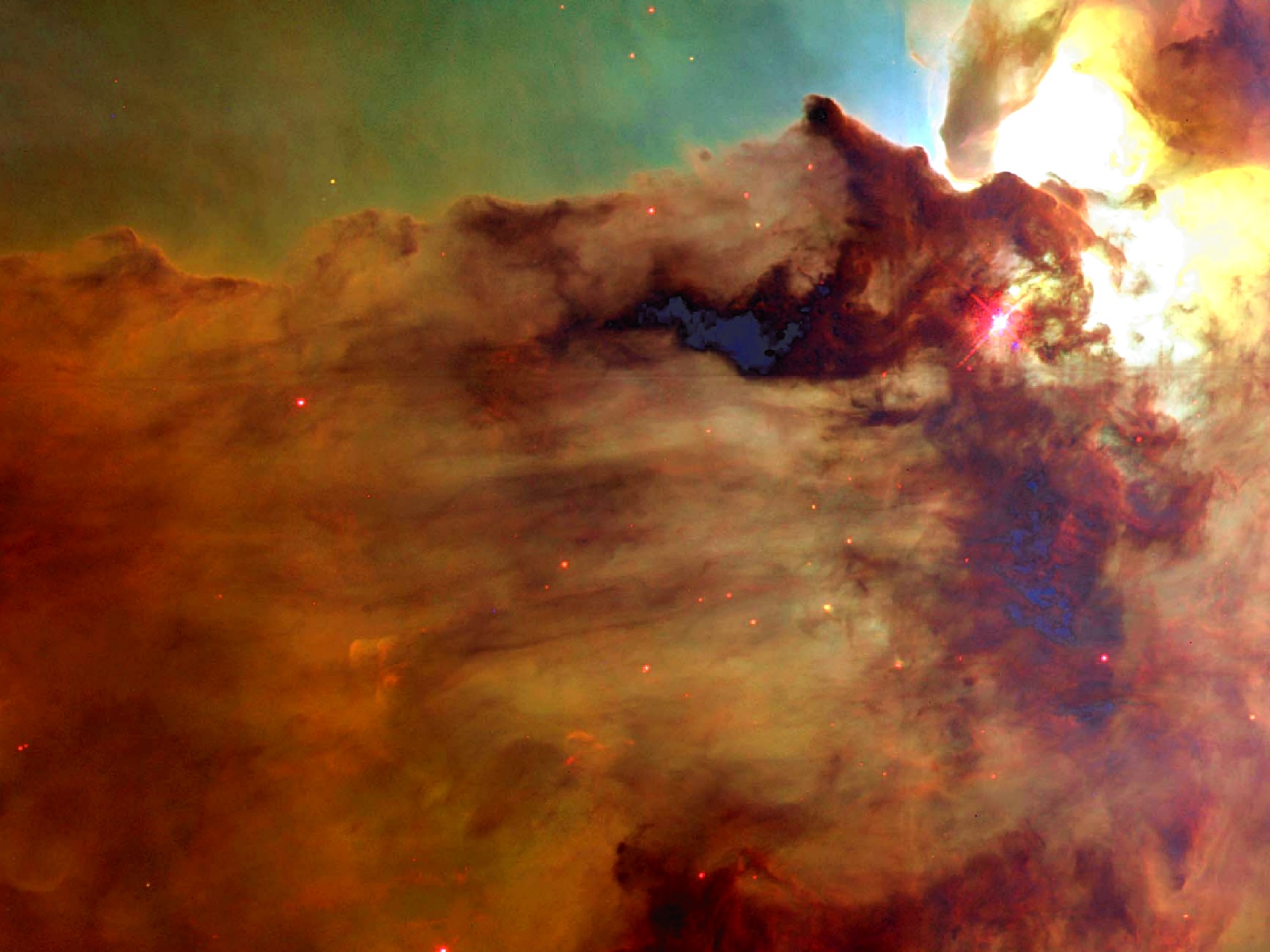 nebula, Stars, Bi Wallpaper