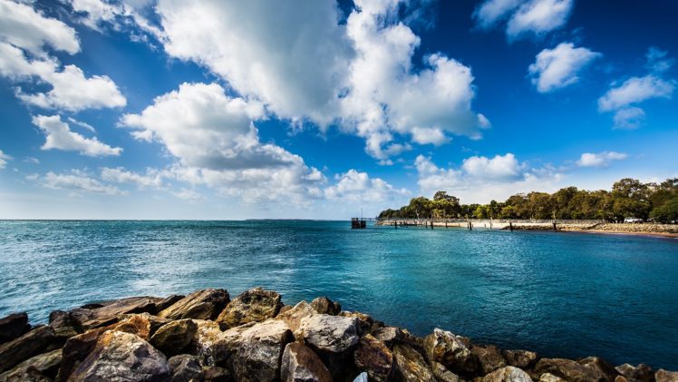 ocean, Landscapes, Nature, Australia, Queensland, Sea HD Wallpaper Desktop Background