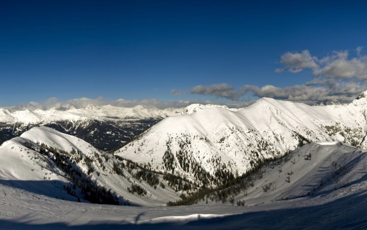 mountains, Landscapes, Nature, Winter,  season HD Wallpaper Desktop Background
