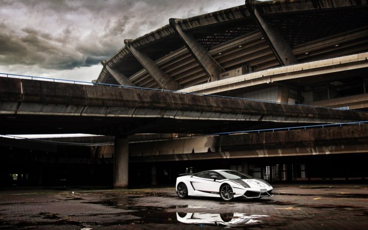 cars, Stadium, Lamborghini, Gallardo HD Wallpaper Desktop Background