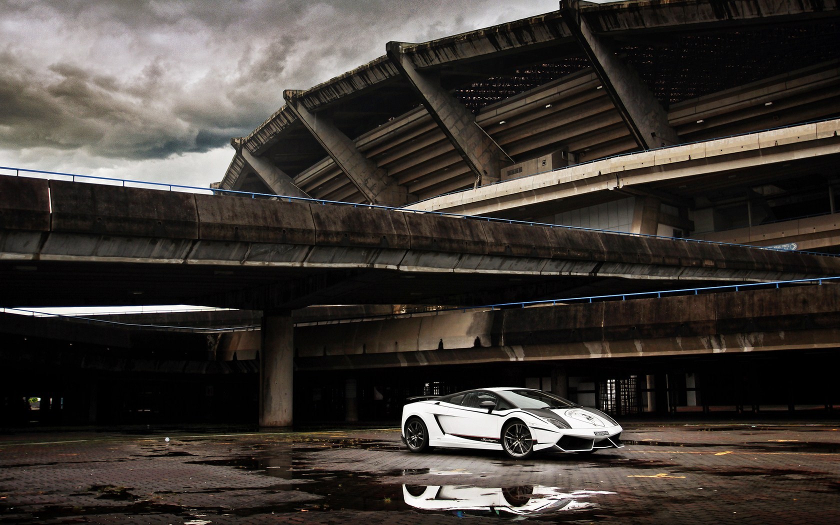 cars, Stadium, Lamborghini, Gallardo Wallpaper