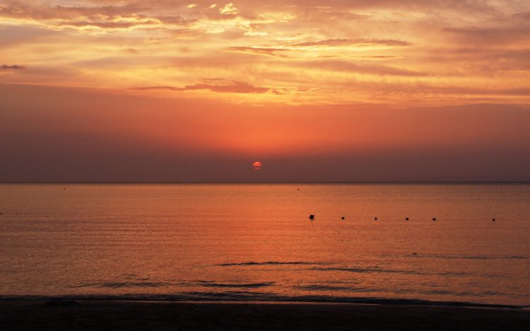 sunset, Dawn, Sea, Beaches HD Wallpaper Desktop Background