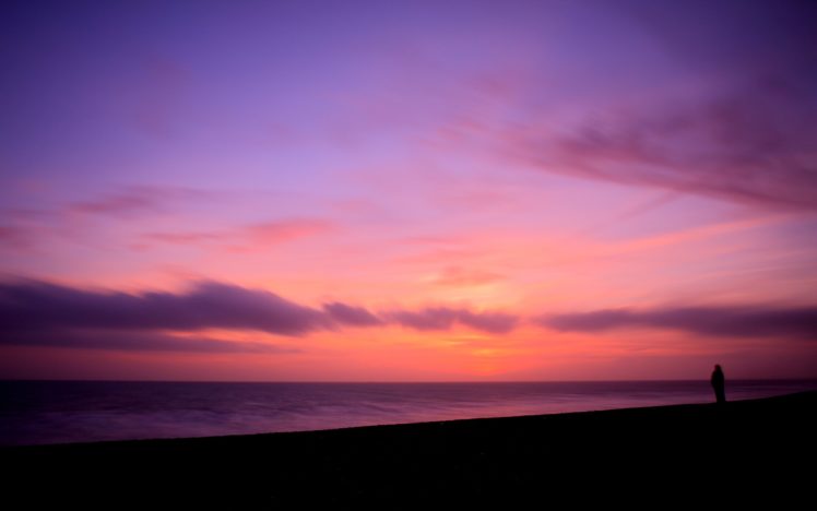 water, Sunset, Landscapes, Sun, Men, Sea, Beaches HD Wallpaper Desktop Background