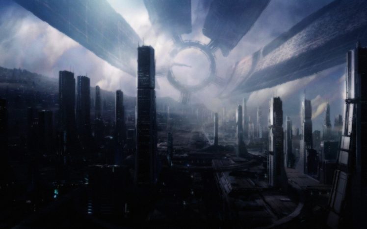 fantasy, Cityscapes, Mass, Effect, Fantasy, Art, Citadel, Science, Fiction HD Wallpaper Desktop Background