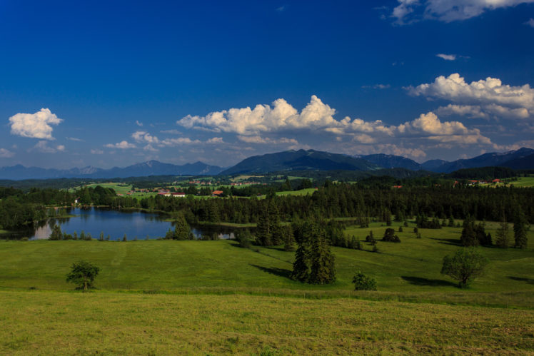 bavaria, Germany, Bavaria, Germany, Lake, Forest, Landscape HD Wallpaper Desktop Background