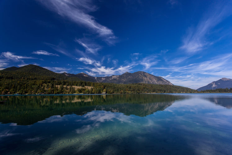 lake, Walchen, Bavaria, Germany, Alps, Lake, Walchensee, Bavaria, Germany, Alps, Mountains, Reflection HD Wallpaper Desktop Background