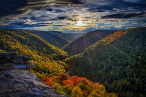 mountains, River, Autumn, Sun, Forest, Rays
