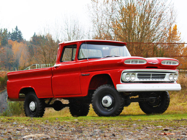 1960, Chevrolet, Apache, 10, Fleetside, Pickup, Truck,  k14 , 4×4, Classic HD Wallpaper Desktop Background