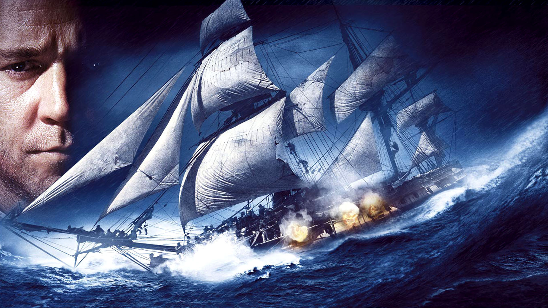 master, And, Commander, Action, Adventure, Drama, War, Ship, Boat, Storm, Ocean Wallpaper