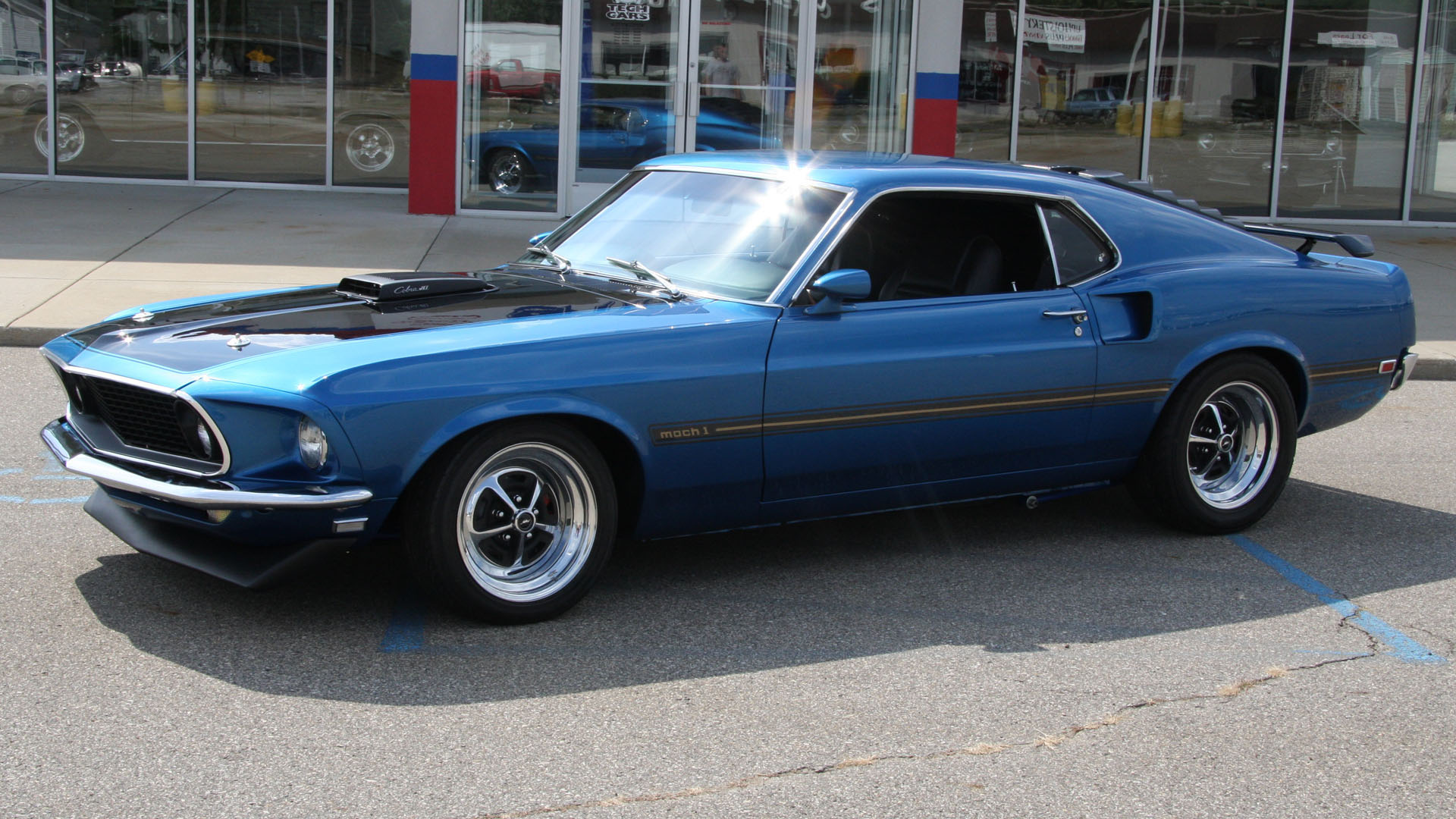 cars, Vehicles, Ford, Mustang, Reflections, Ford, Mustang, Mach, 1, 428, Cobra, Jet Wallpaper