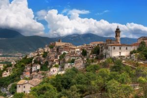 mountains, Clouds, Italian, Italy, Villages