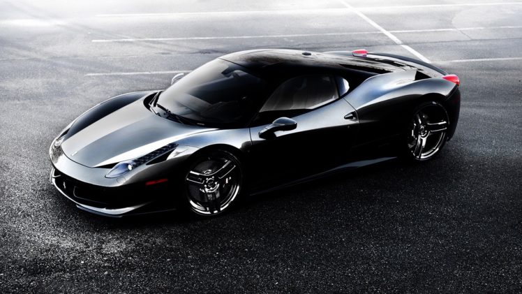 black, Cars, Ferrari, Ferrari, 458, Italia, Rims, Ferrari, 458 HD Wallpaper Desktop Background
