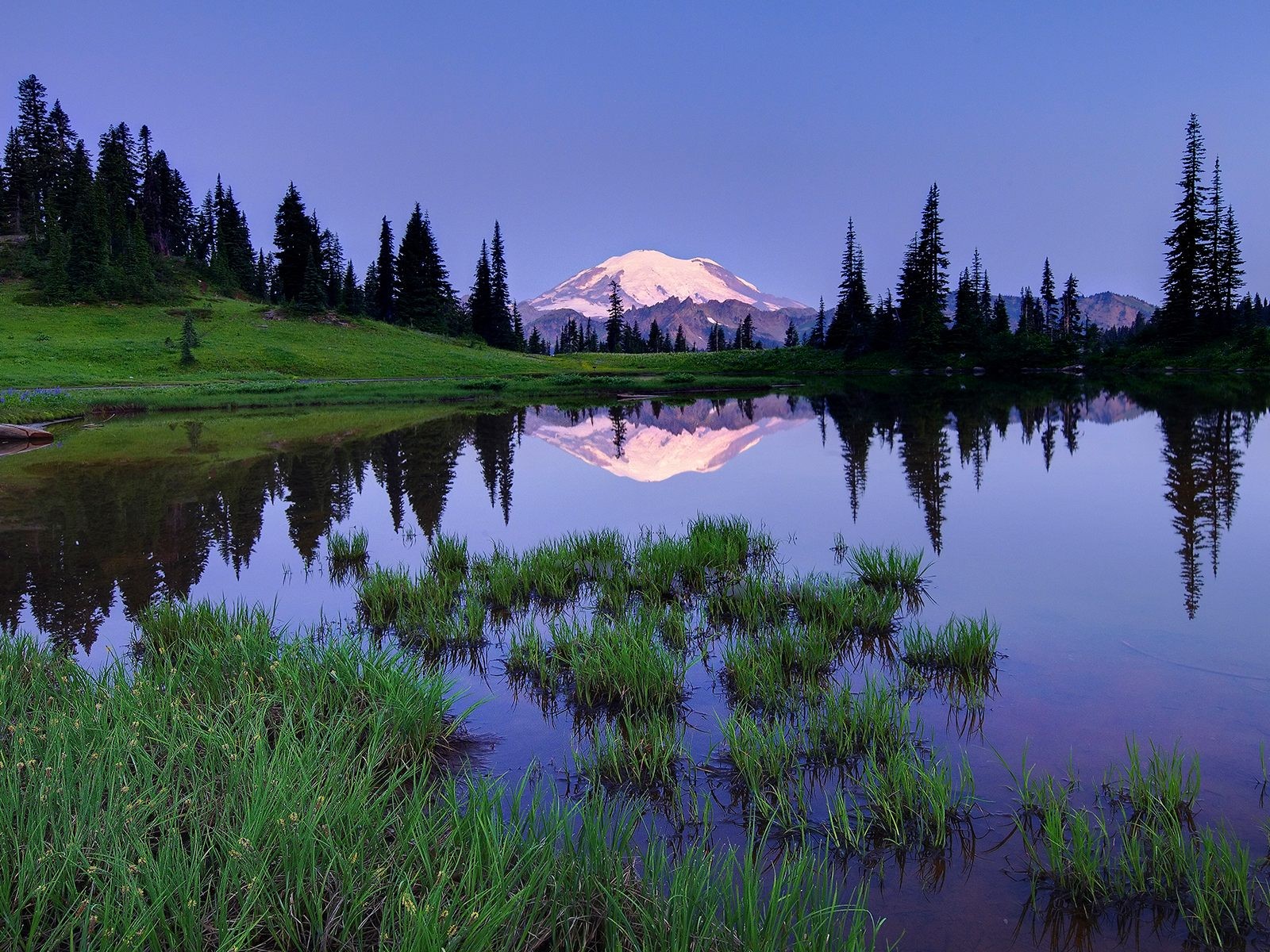 mountains, Landscapes, Forests, Ponds, Lakes Wallpaper