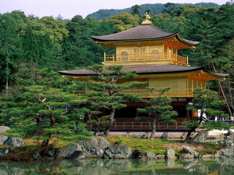 japan, Nature, Buildings, Kyoto, Temples, Kinkakuji HD Wallpaper Desktop Background