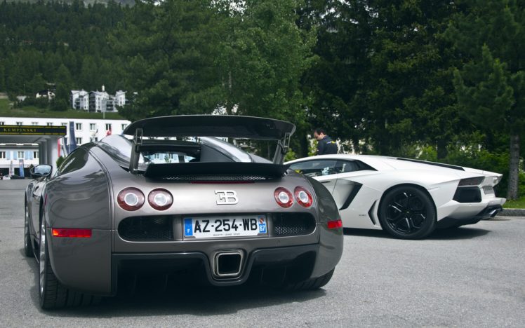 cars, Lamborghini, Aventador, Bugatti, Veyron, Super, Sport HD Wallpaper Desktop Background