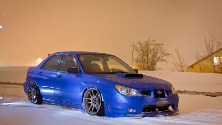 snow, Cars, Blue, Cars, Stance, Subaru, Impreza, Wrx, Sti HD Wallpaper Desktop Background