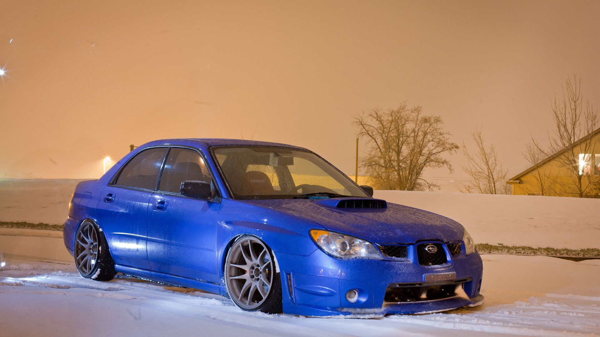 snow, Cars, Blue, Cars, Stance, Subaru, Impreza, Wrx, Sti Wallpaper