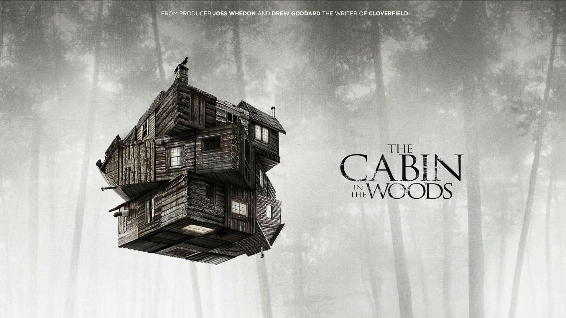 The Cabin In The Woods Dark Horror Cabin Woods Poster