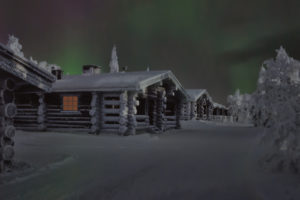 cabin, Winter, Snow, Northern, Lights, Aurora, Borealis