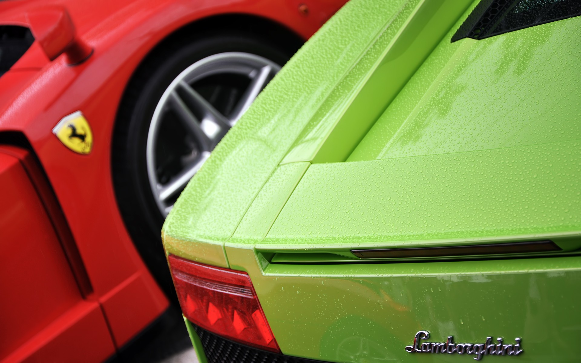 cars, Lamborghini, Ferrari, Green, Cars Wallpaper