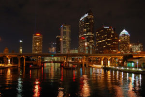 water, Cityscapes, Skylines, Lights, Architecture, Bridges, Buildings, Tampa, Bay, Lightning