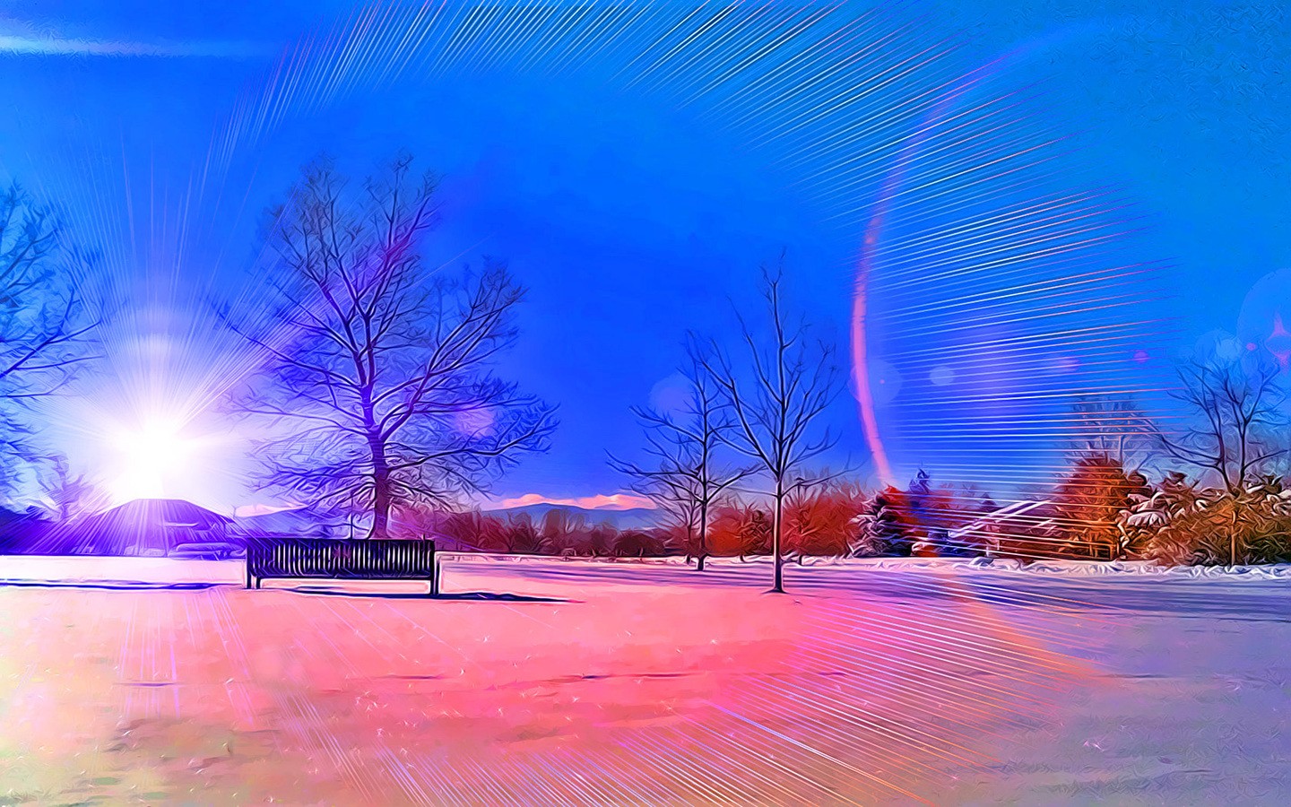 park, Bench Wallpaper