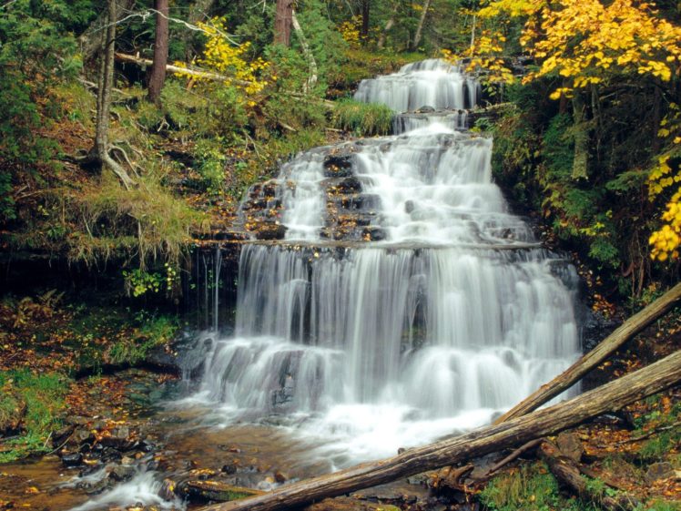 nature, Falls, Michigan, Waterfalls HD Wallpaper Desktop Background