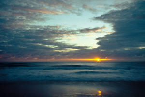 sunset, Sea