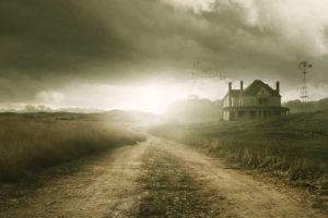 the, Walking, Dead, Horror, Drama, Landscape, House, Farm, Road, Mood, Sky