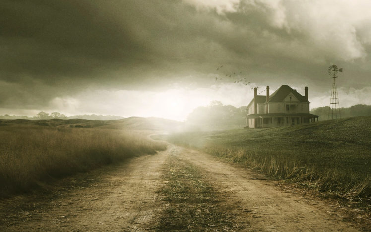 the, Walking, Dead, Horror, Drama, Landscape, House, Farm, Road, Mood, Sky HD Wallpaper Desktop Background