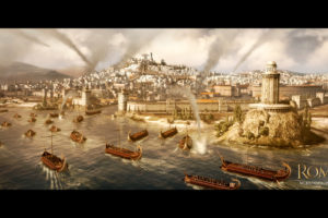 total, War, Rome, Action, Fantasy, City, Boat, Ship, Poster