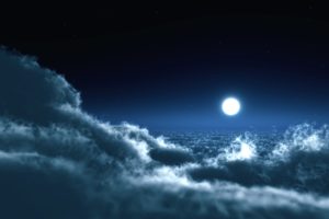 clouds, Landscapes, Moon, Skyscapes