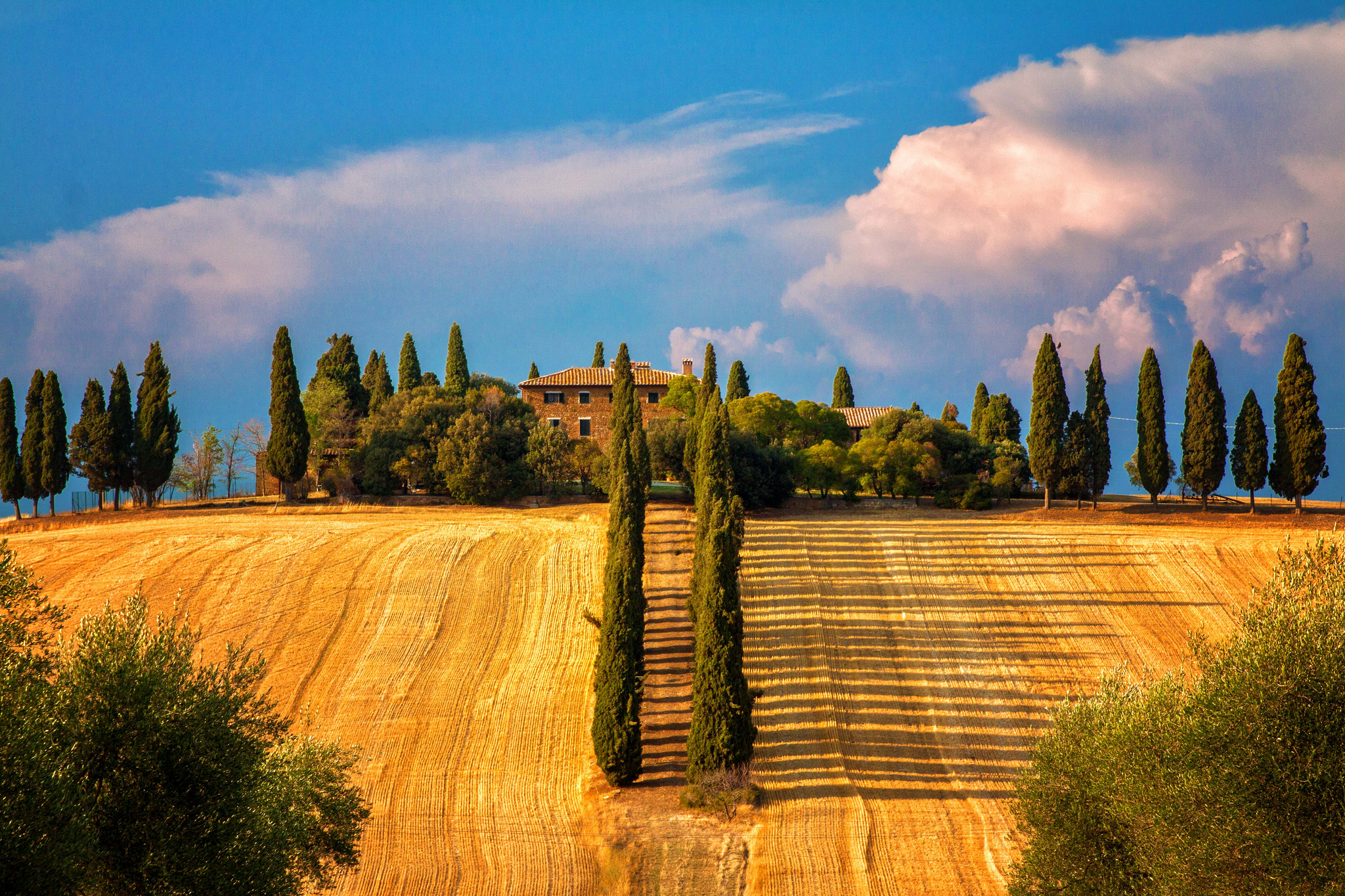 toskana, Summer, Villa, House, Tuscany Wallpaper