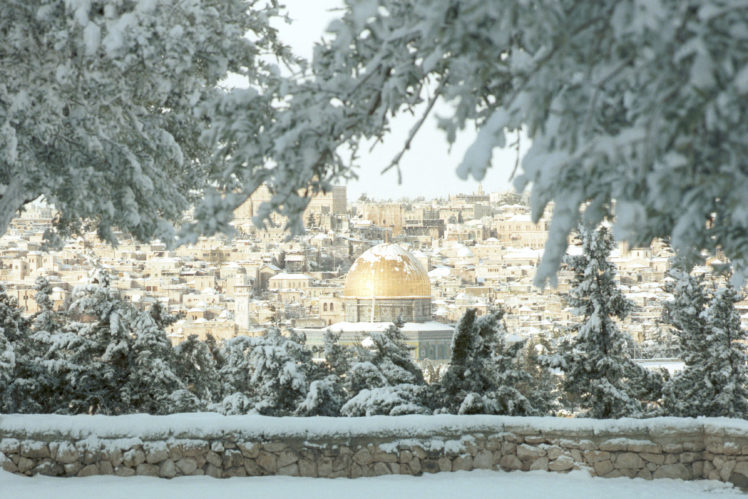 israel, Jerusalem, Snow, Winter, Temple, Mountain HD Wallpaper Desktop Background