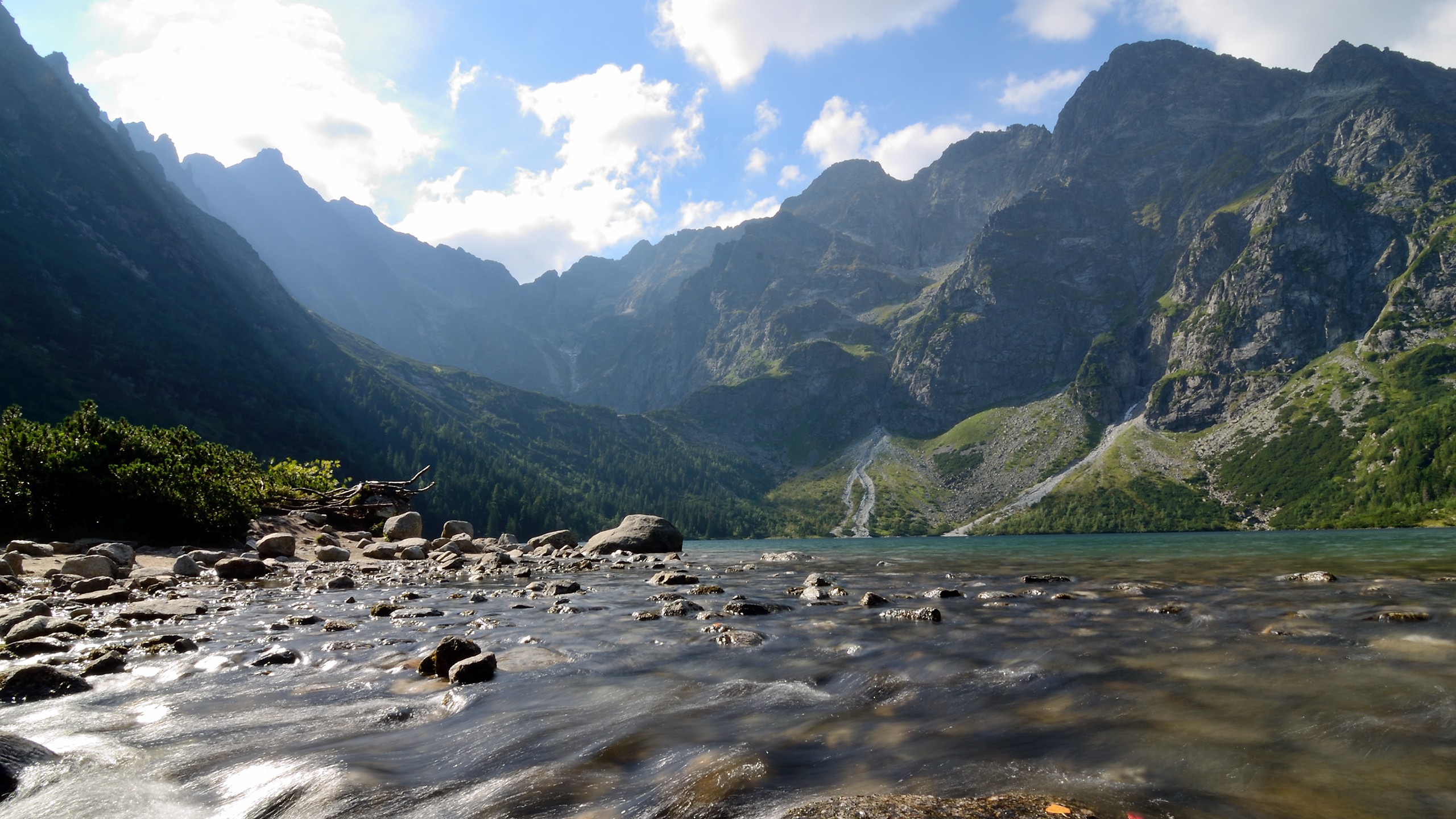 water, Mountains, Landscapes, Nature, Poland, Flowing Wallpaper
