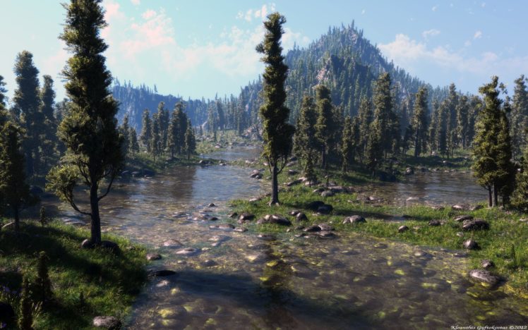 landscapes, Forest, Rivers, Cypress HD Wallpaper Desktop Background