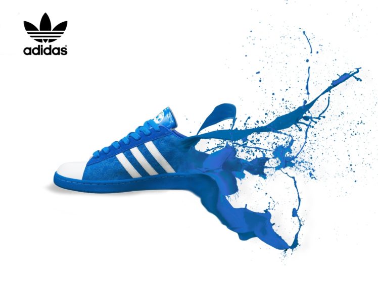 paint, Adidas, Shoes, Sneakers, White, Background HD Wallpaper Desktop Background