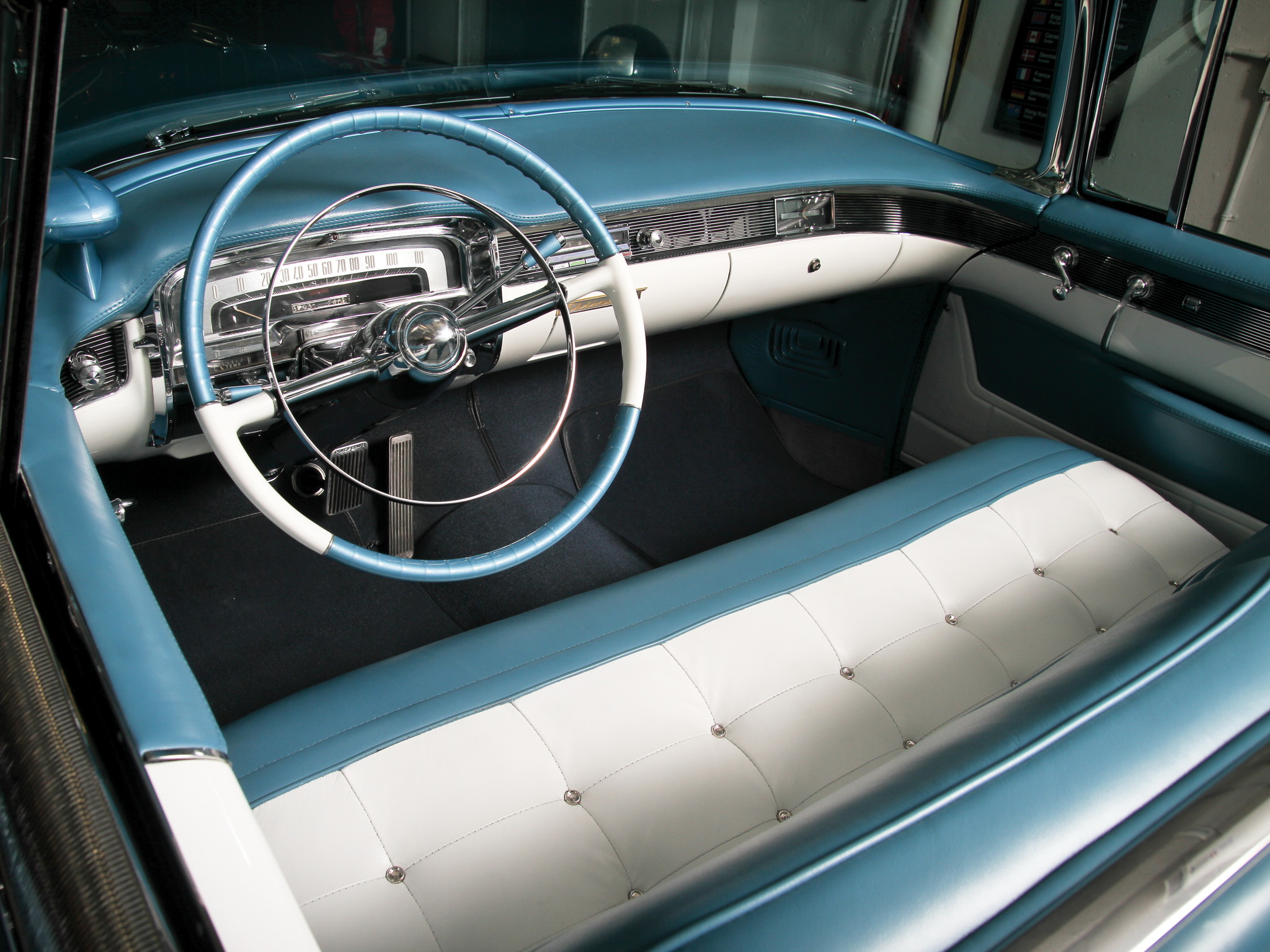 1955, Cadillac, Eldorado,  6267sx , Convertible, Luxury, Retro, Interior Wallpaper