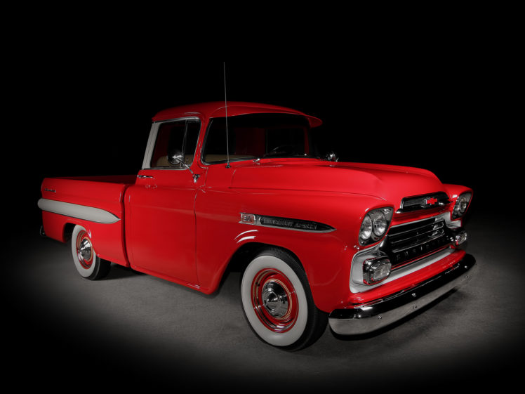 1959, Chevrolet, Apache, 3 1, Fleetside, Pickup, Truck,  3a 3134 , Retro HD Wallpaper Desktop Background