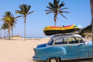 beach, Summer,  season , Hawaii, Tropical, Holidays, Palm, Trees, Classic, Cars