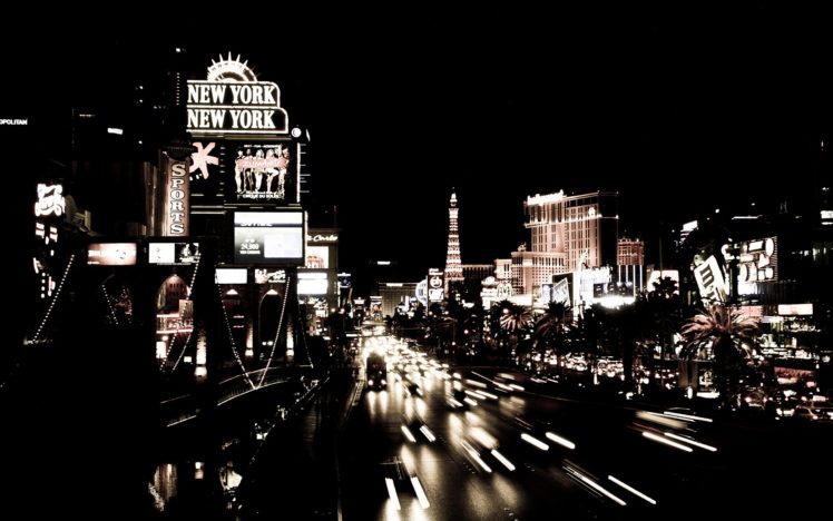 black, And, White, Black, Cityscapes, Streets, White, Cars, Las, Vegas, Urban, Buildings HD Wallpaper Desktop Background