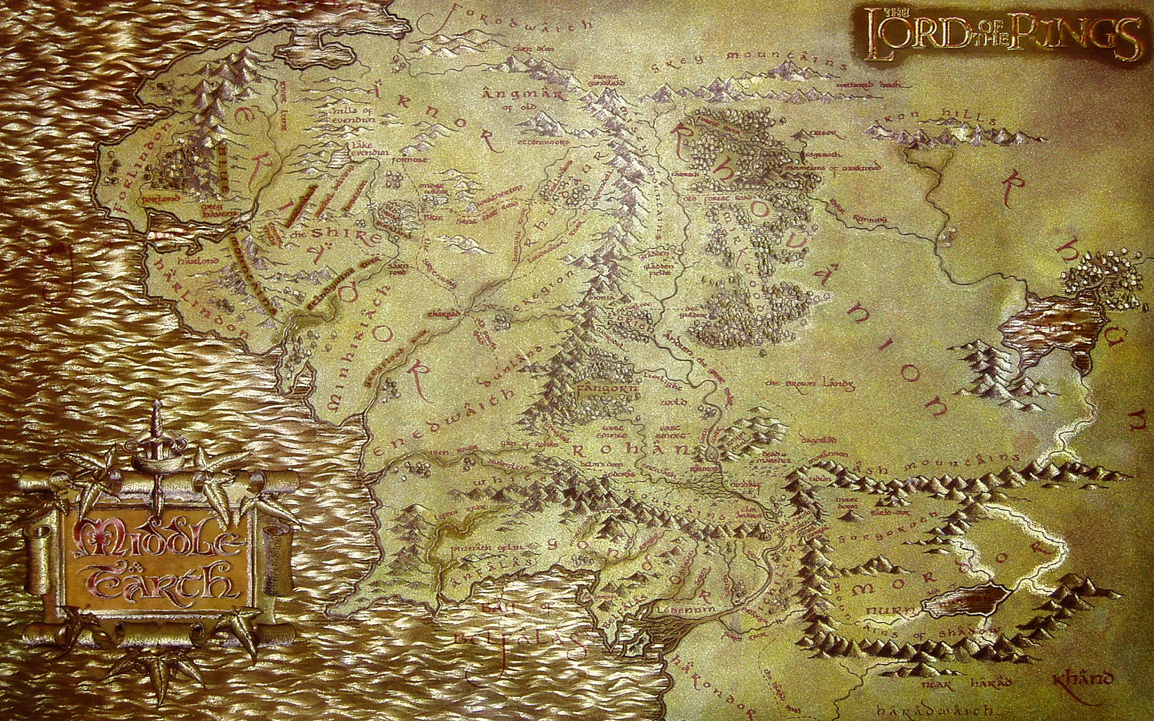 209445 The Lord Of The Rings Maps Middle Earth 