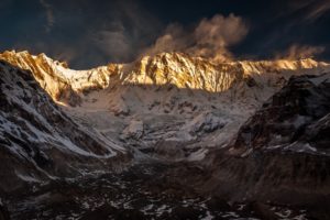sunrise, Mountains, Landscapes, Nature, Snow, Shadows, Nepal, Annapurna, Himalayas