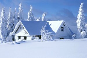 nature, Snow, Forests, Houses, House