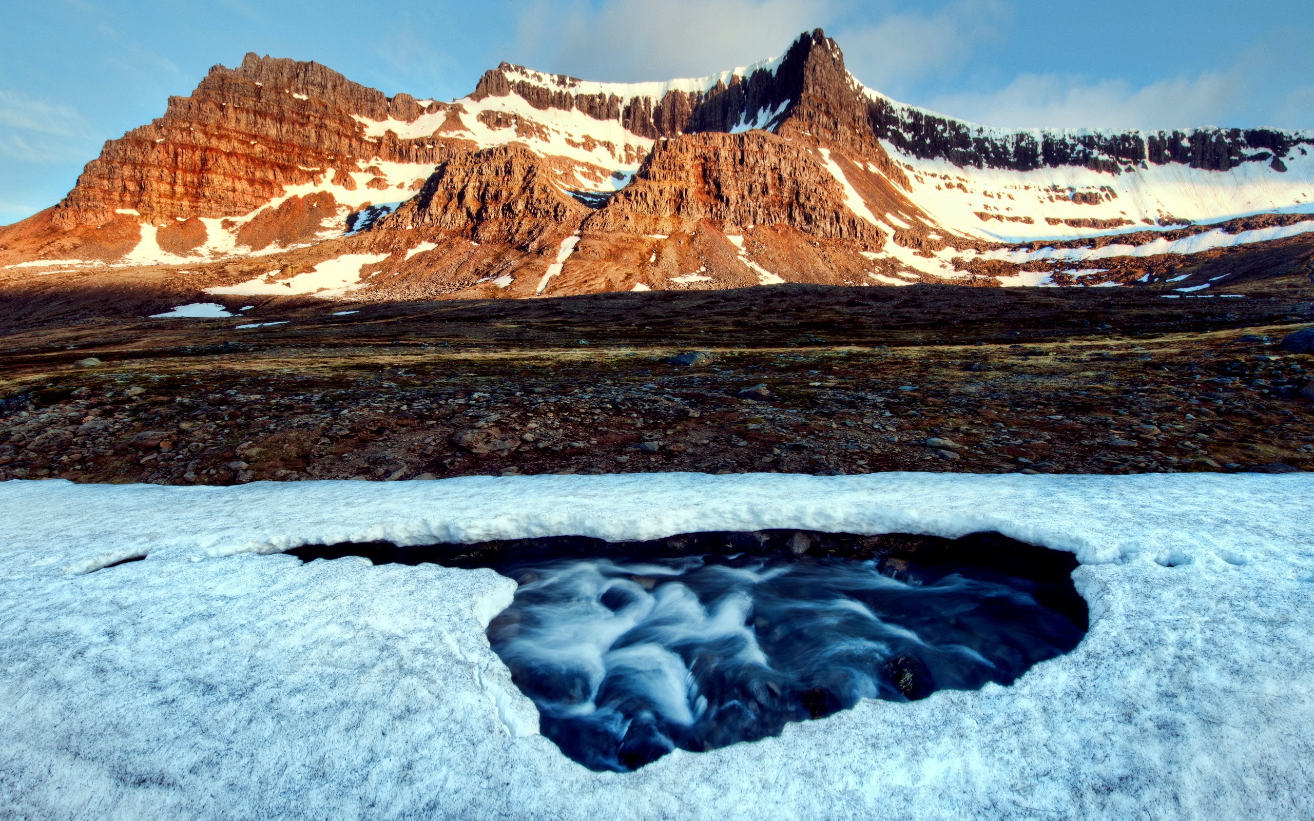 delicate, Ice, In, Spring Wallpaper