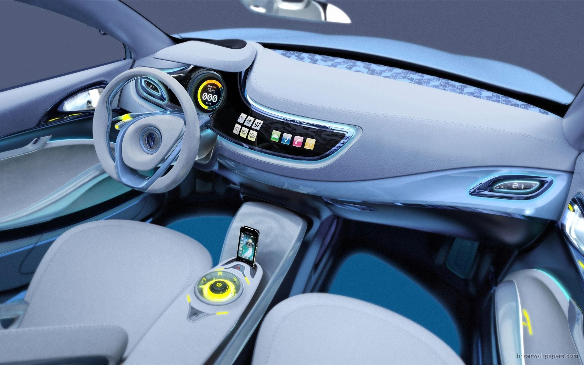 cars, Machines, Interior, Concept, Art, Vehicles, Renault, Renault, Fluence Wallpaper