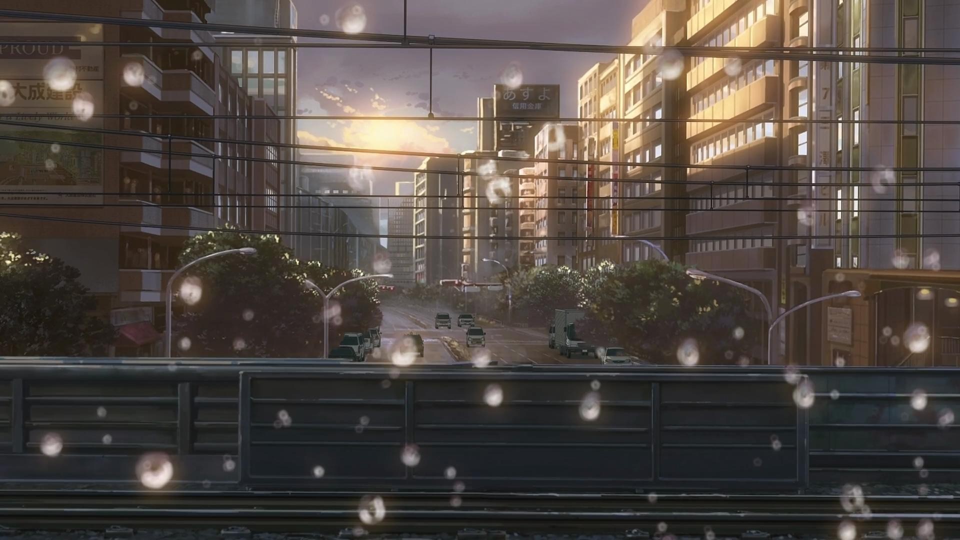 cityscapes, Cars, Makoto, Shinkai, Power, Lines, Water, Drops, The, Garden, Of, Words Wallpaper