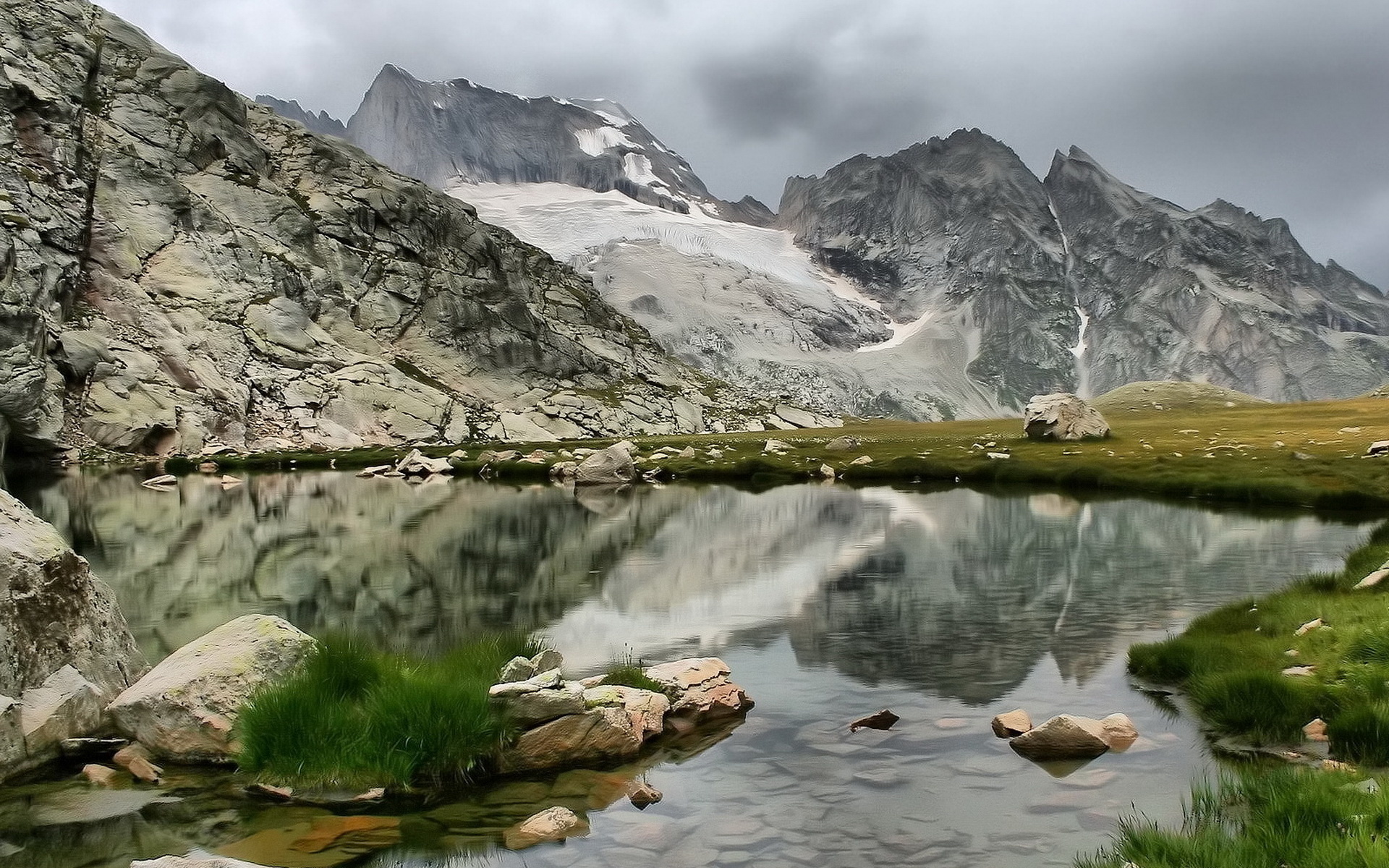 alps, Lake, Mountains, Nature Wallpaper