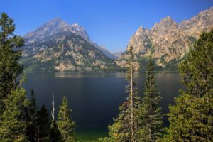 grand, Teton, National, Park, Jenny, Lake, Lake, Mountains, Trees, Landscape