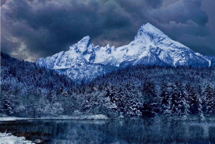 lake, Mountains, Clouds, Trees, Landscape HD Wallpaper Desktop Background